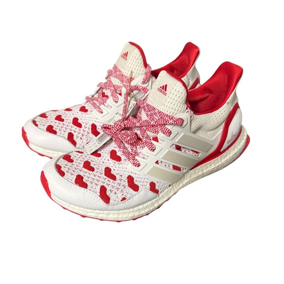 NWT Adidas Ultraboost 1.0 Women's 10- White & Red Heart Print- Limited Release - Picture 5 of 9